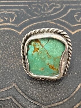 Sterling and Green turquoise ring